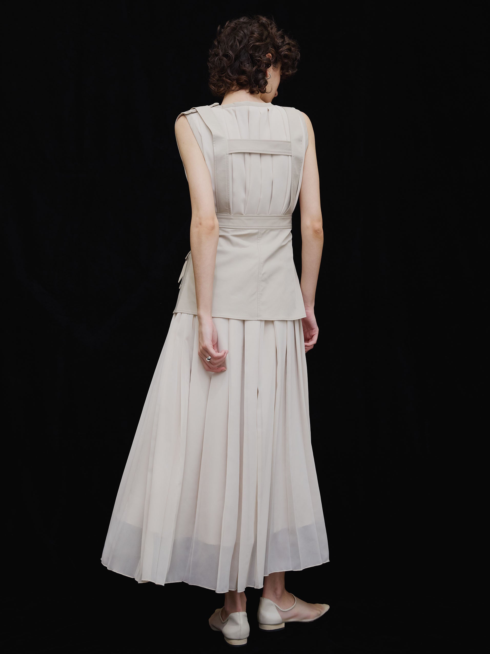 MEDI CORSET SET FULL PLEATS DRESS