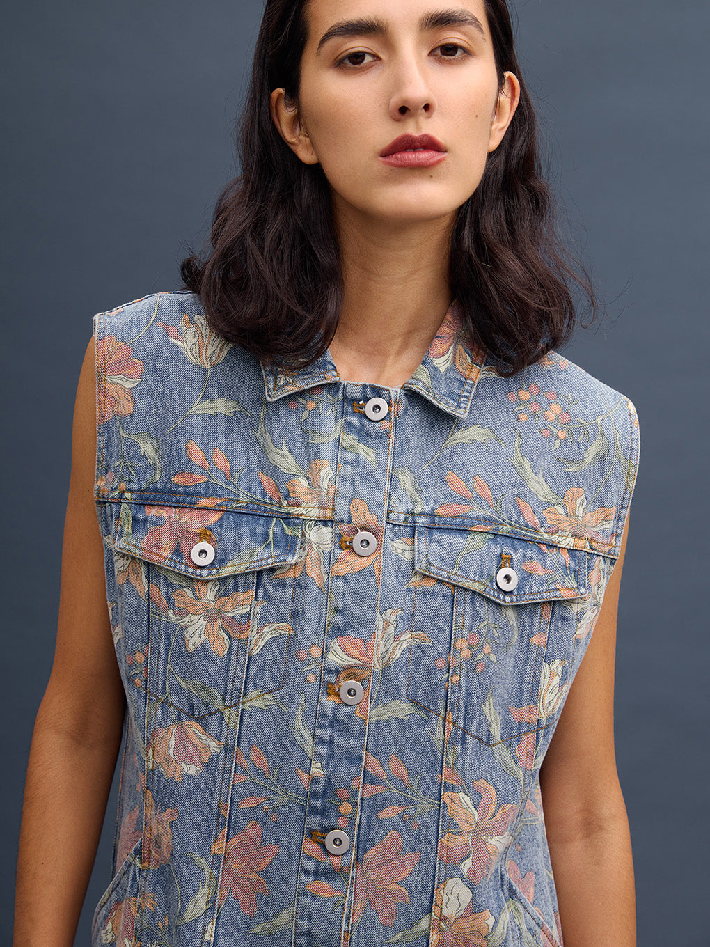 FIORE PRINT DENIM DRESS