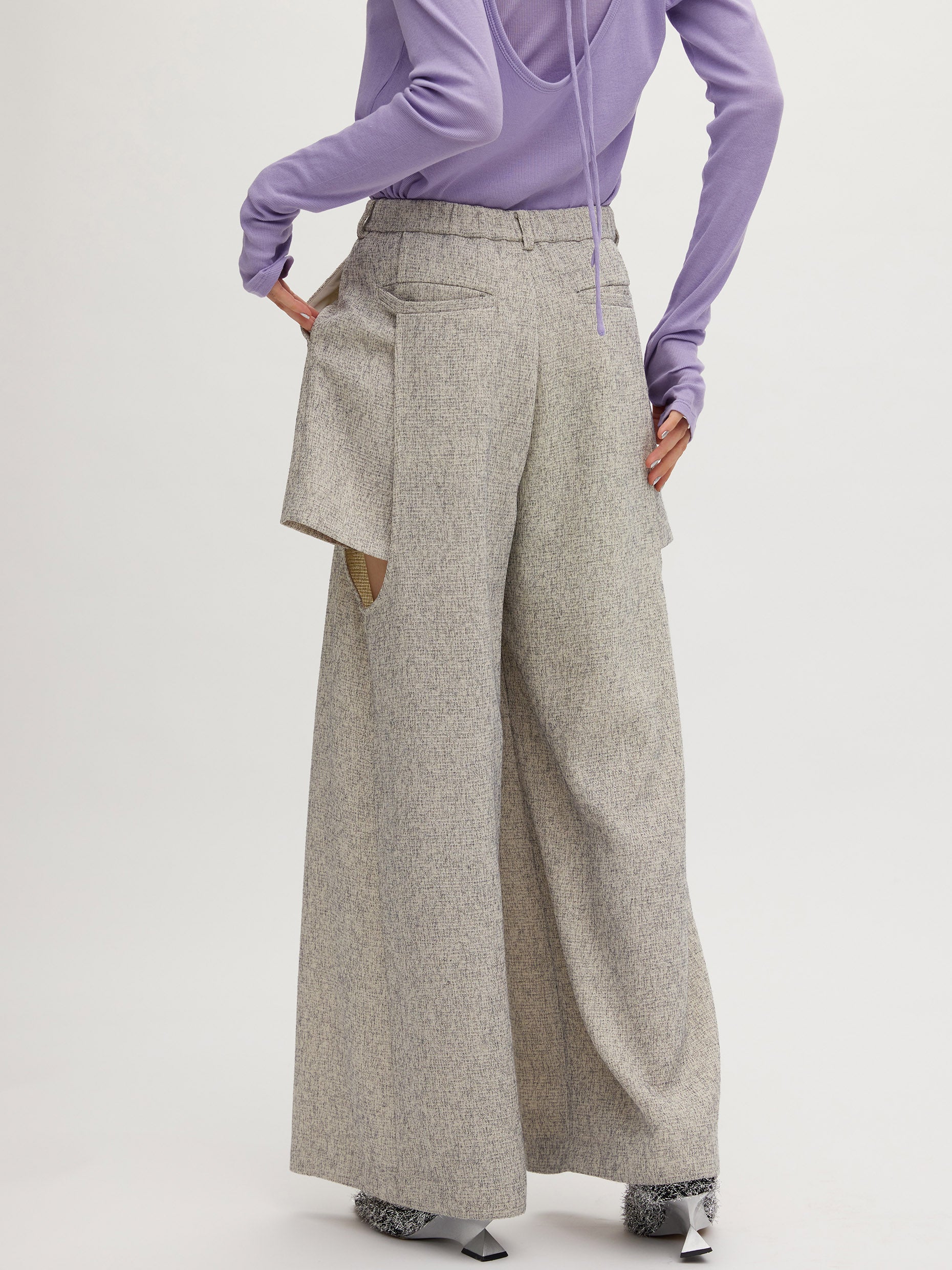 DEFORMATION SUMMER TWEED PANTS