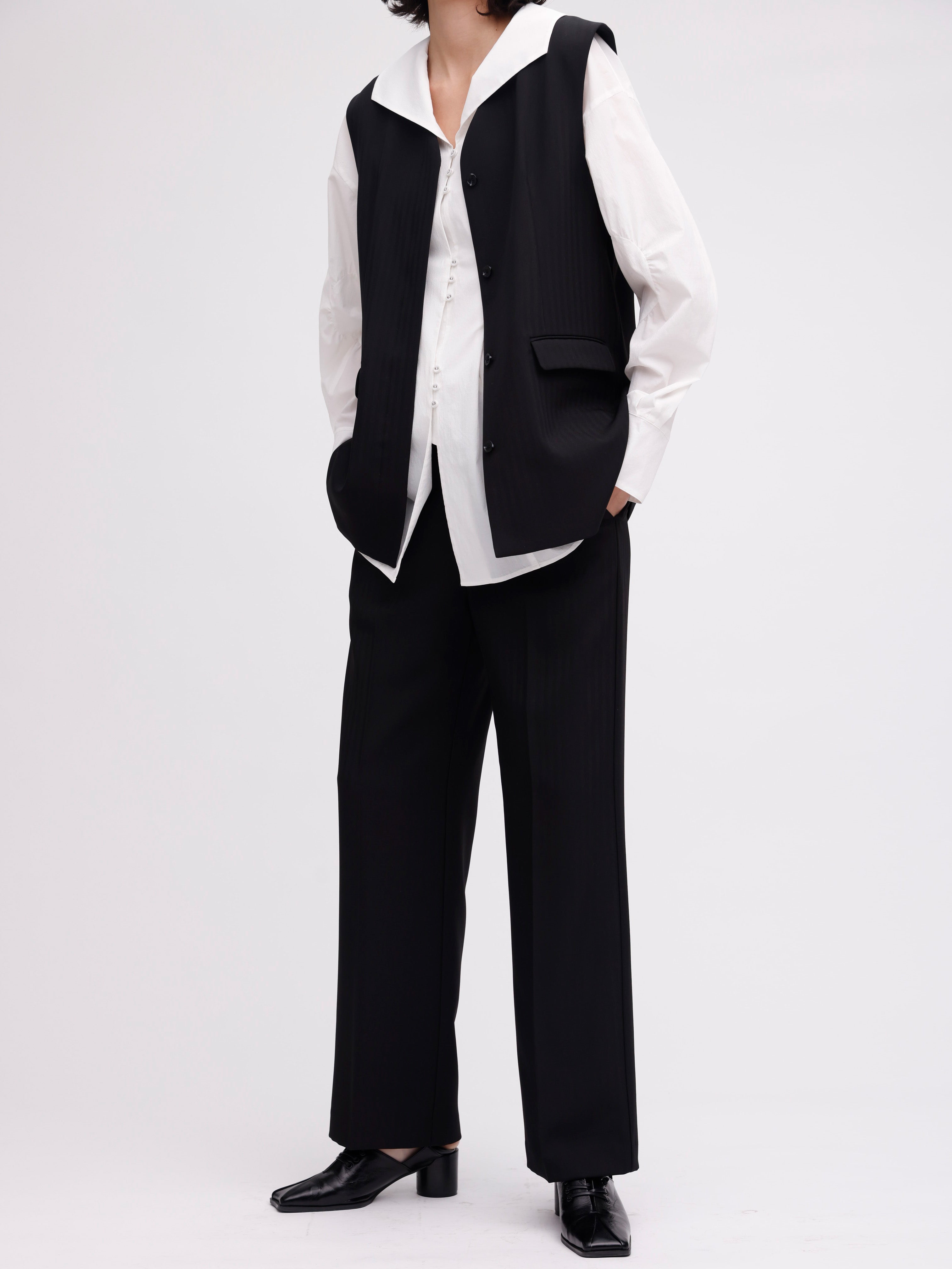 OTONA MUSE LONG VEST WITH PANTS