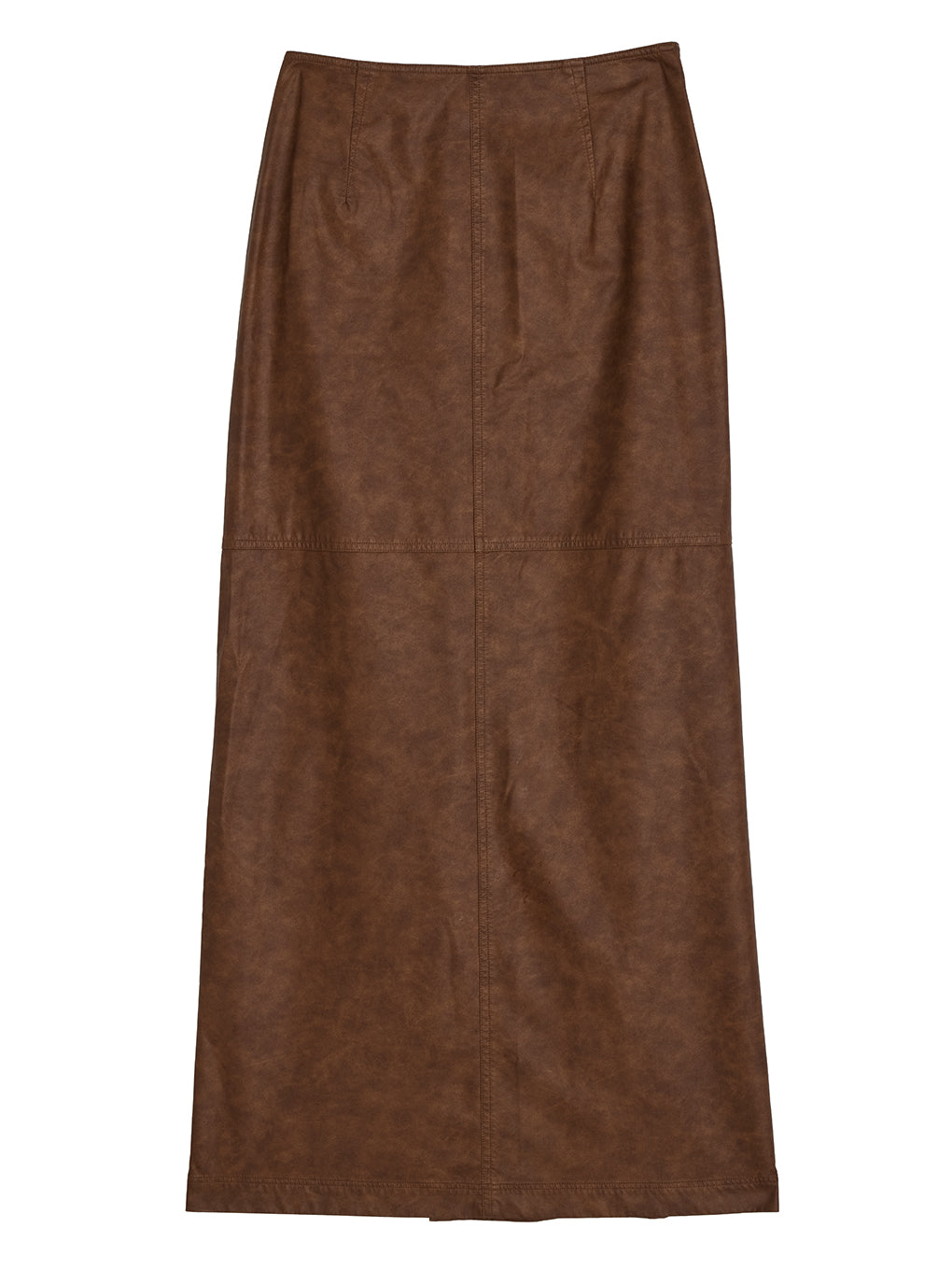 UND UNEVENNESS FAKE LEATHER SKIRT