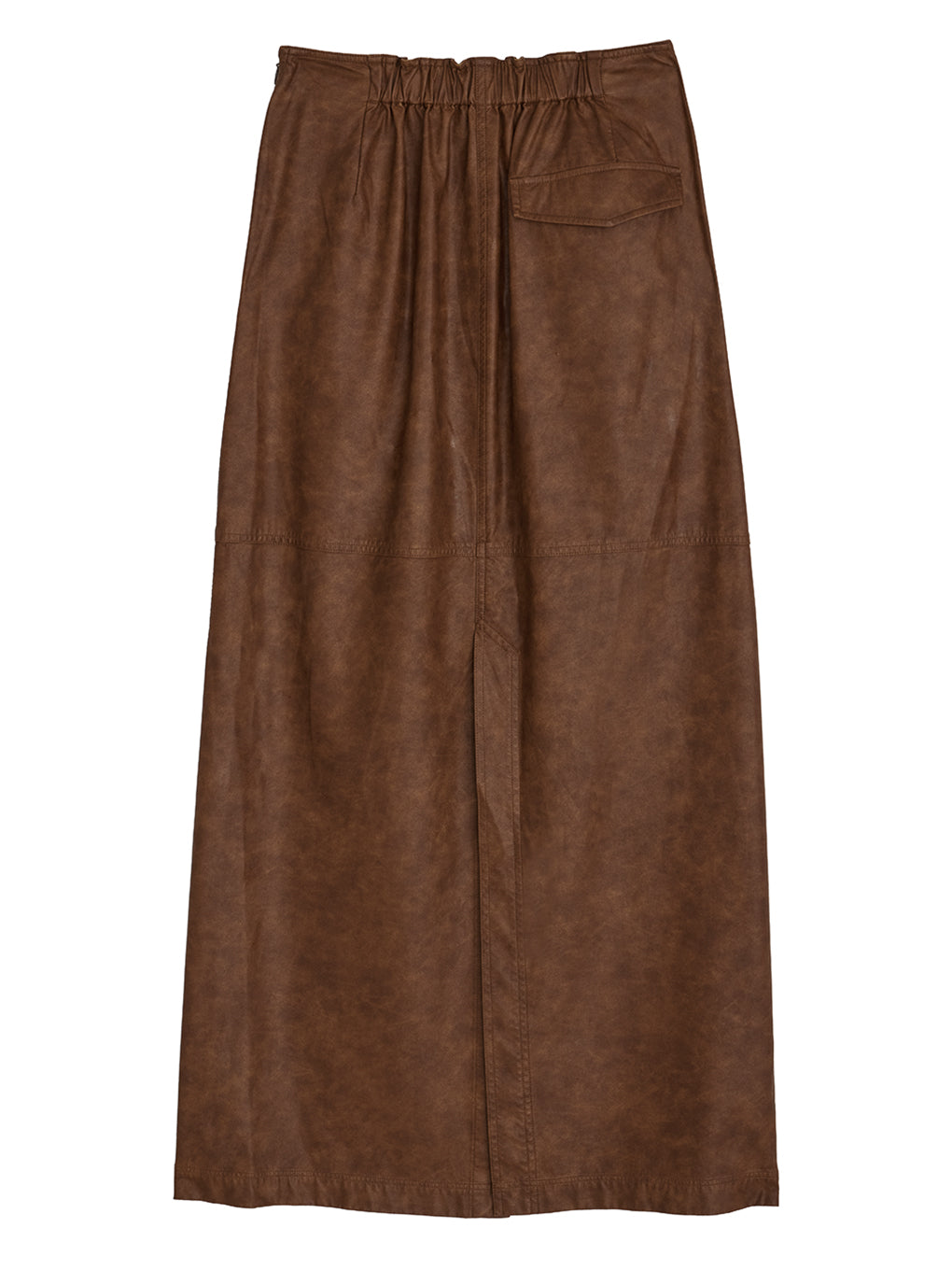 UND UNEVENNESS FAKE LEATHER SKIRT