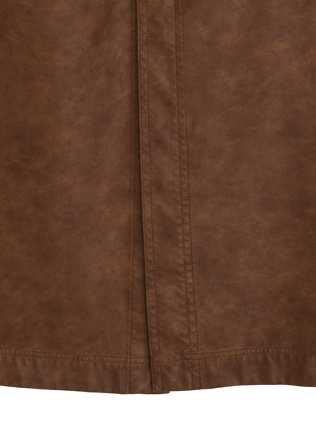 UND UNEVENNESS FAKE LEATHER SKIRT