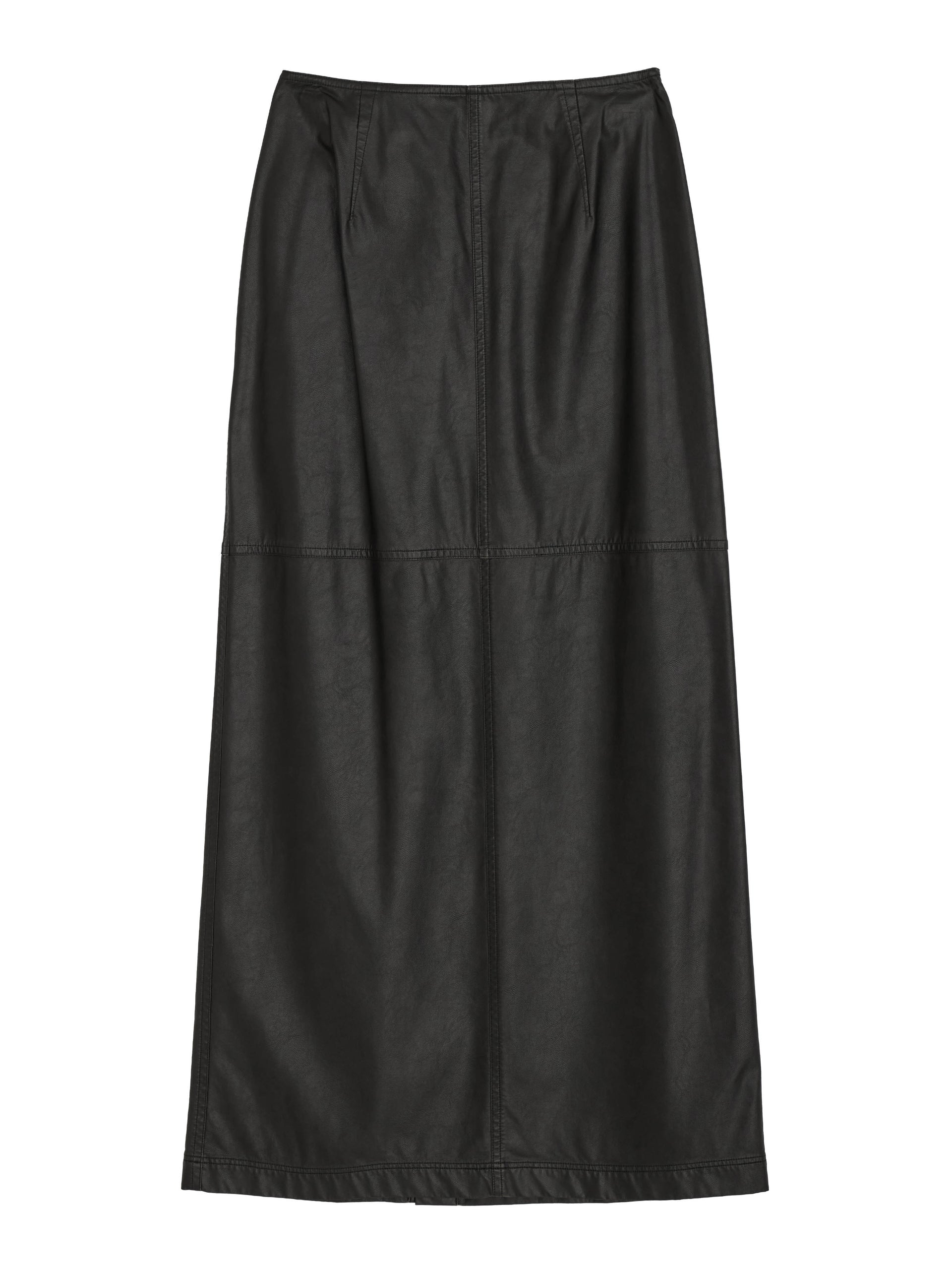 UND UNEVENNESS FAKE LEATHER SKIRT 