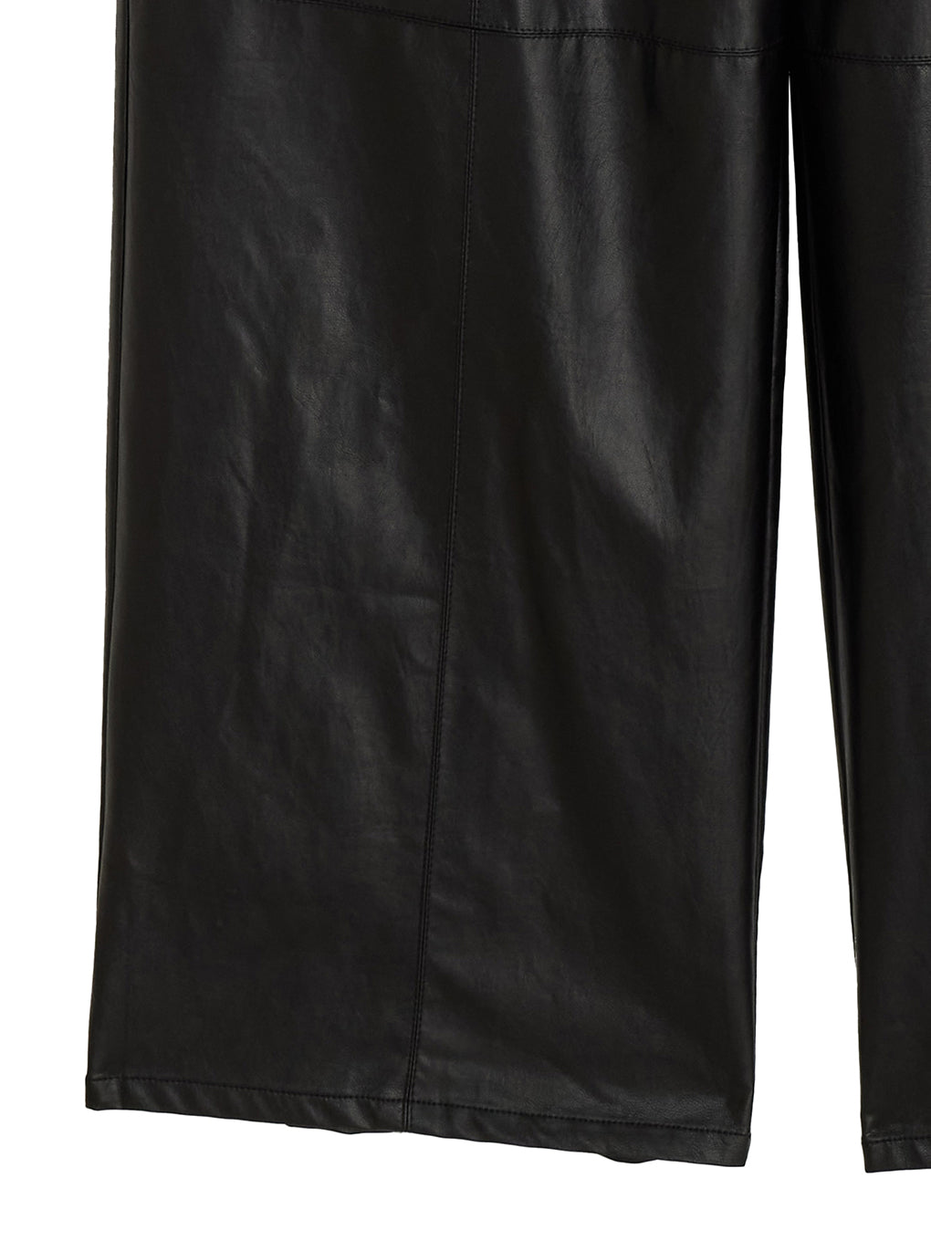 UND SHEER LAYERED  FAKE LEATHER ROMPERS