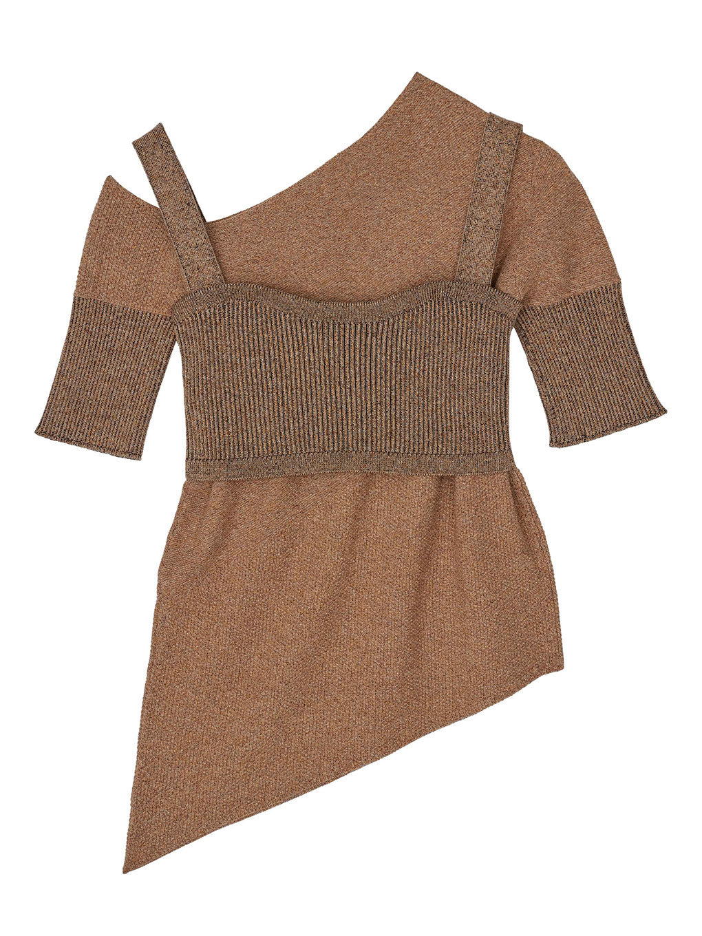 BUSTIER SET SURFACE CHANGE KNIT TOP