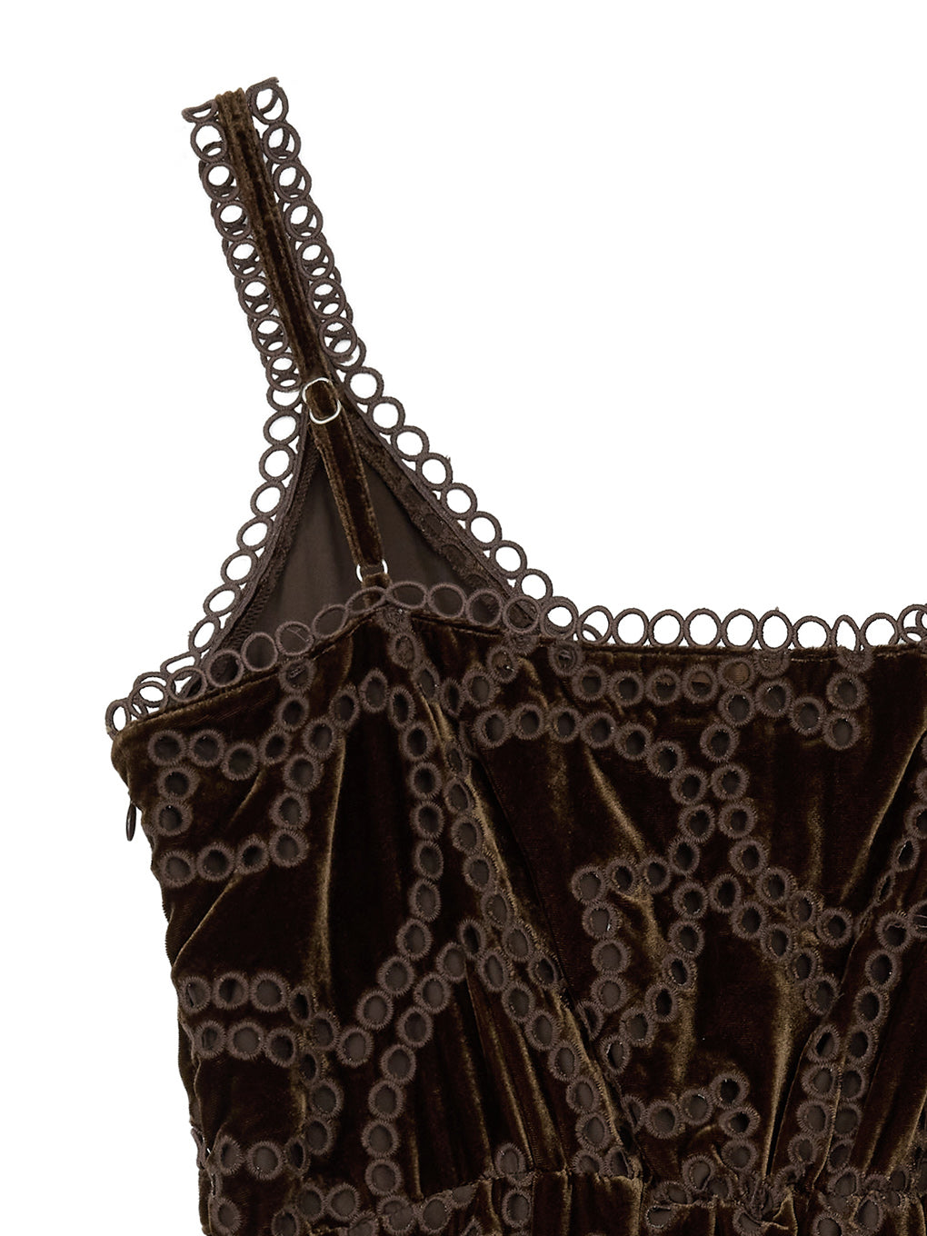 UND HEART EMBROIDERY CAMI DRESS