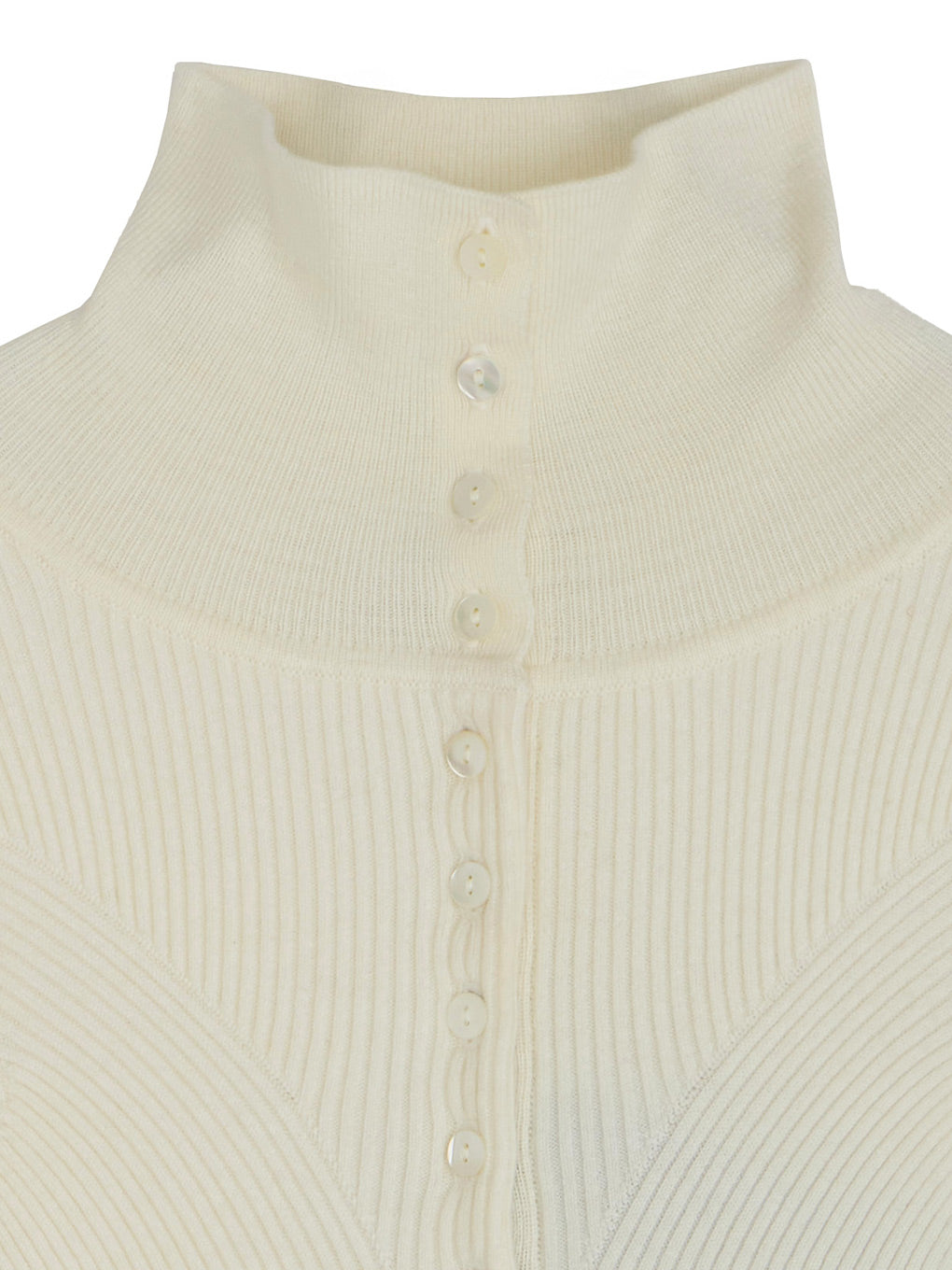 最終AMERI UND HIGH NECK BUTTON KNIT UND HIGH NECK BUTTON KNIT TOP