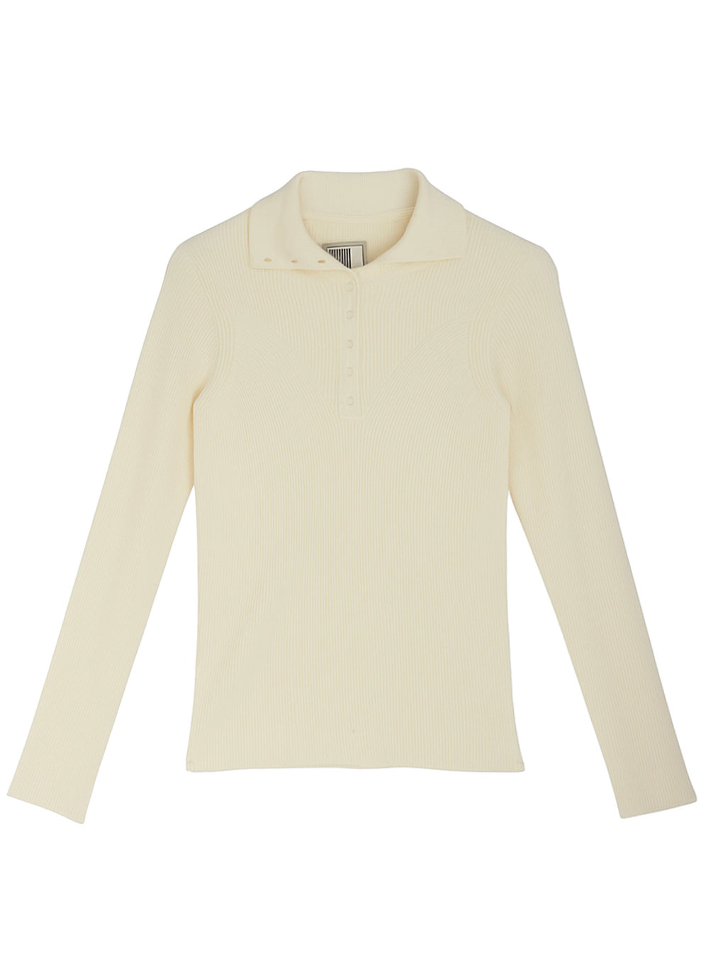 UND HIGH NECK BUTTON KNIT TOP