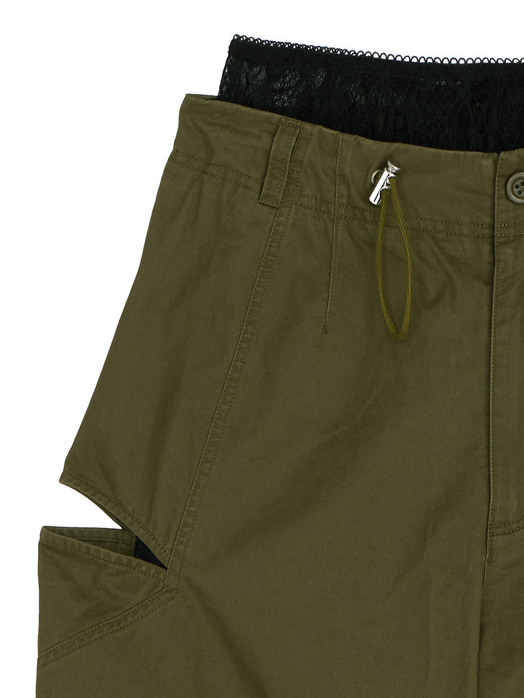 MILITARY SLIT LACE CARGO PANTS