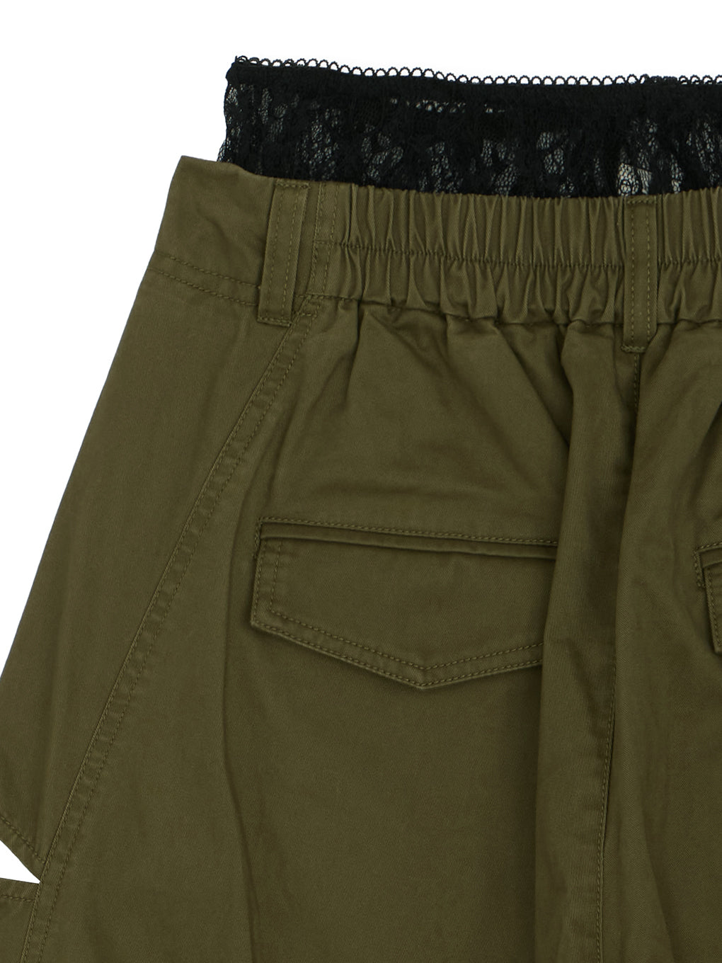 MILITARY SLIT LACE CARGO PANTS