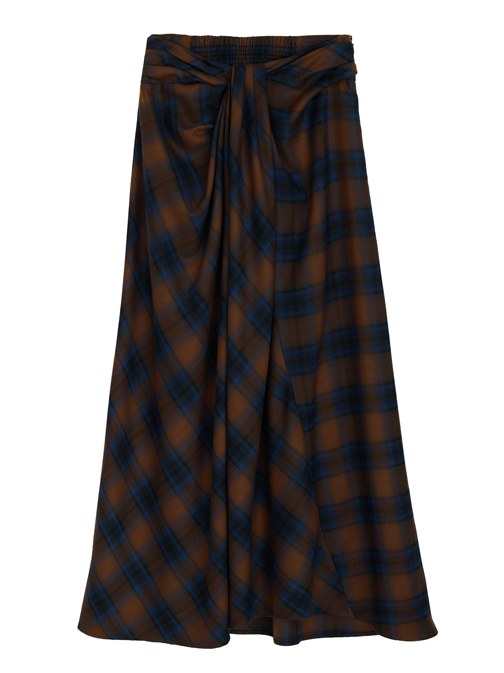 UND DRAPE CHECK SKIRT