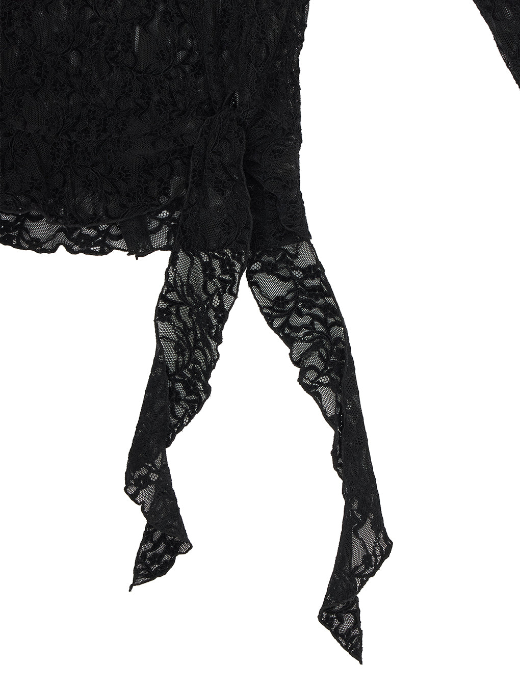 UND 2WAY CUT LACE FRILL TOP