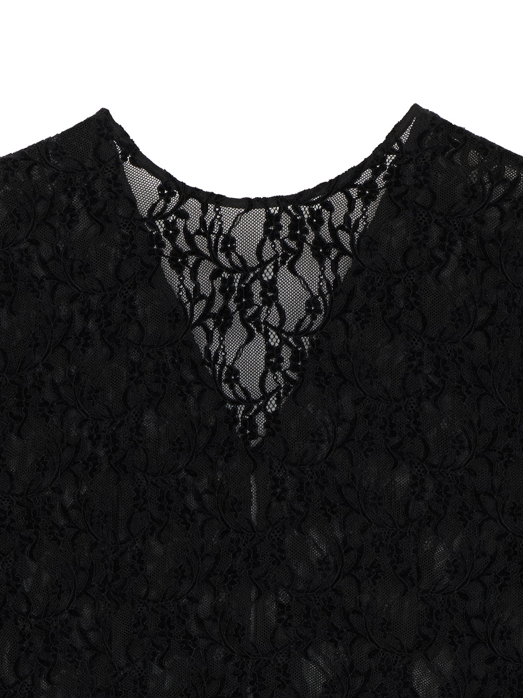 UND 2WAY CUT LACE FRILL TOP