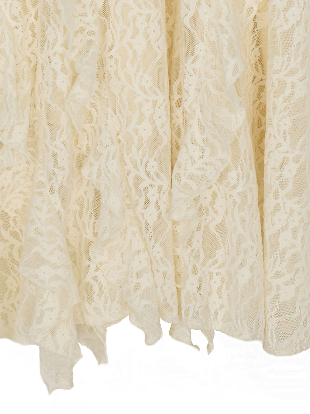 UND 2WAY CUT LACE FRILL DRESS