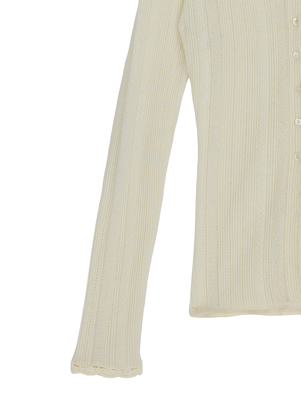 UND PIN TUCK LACE LIKE KNIT TOP
