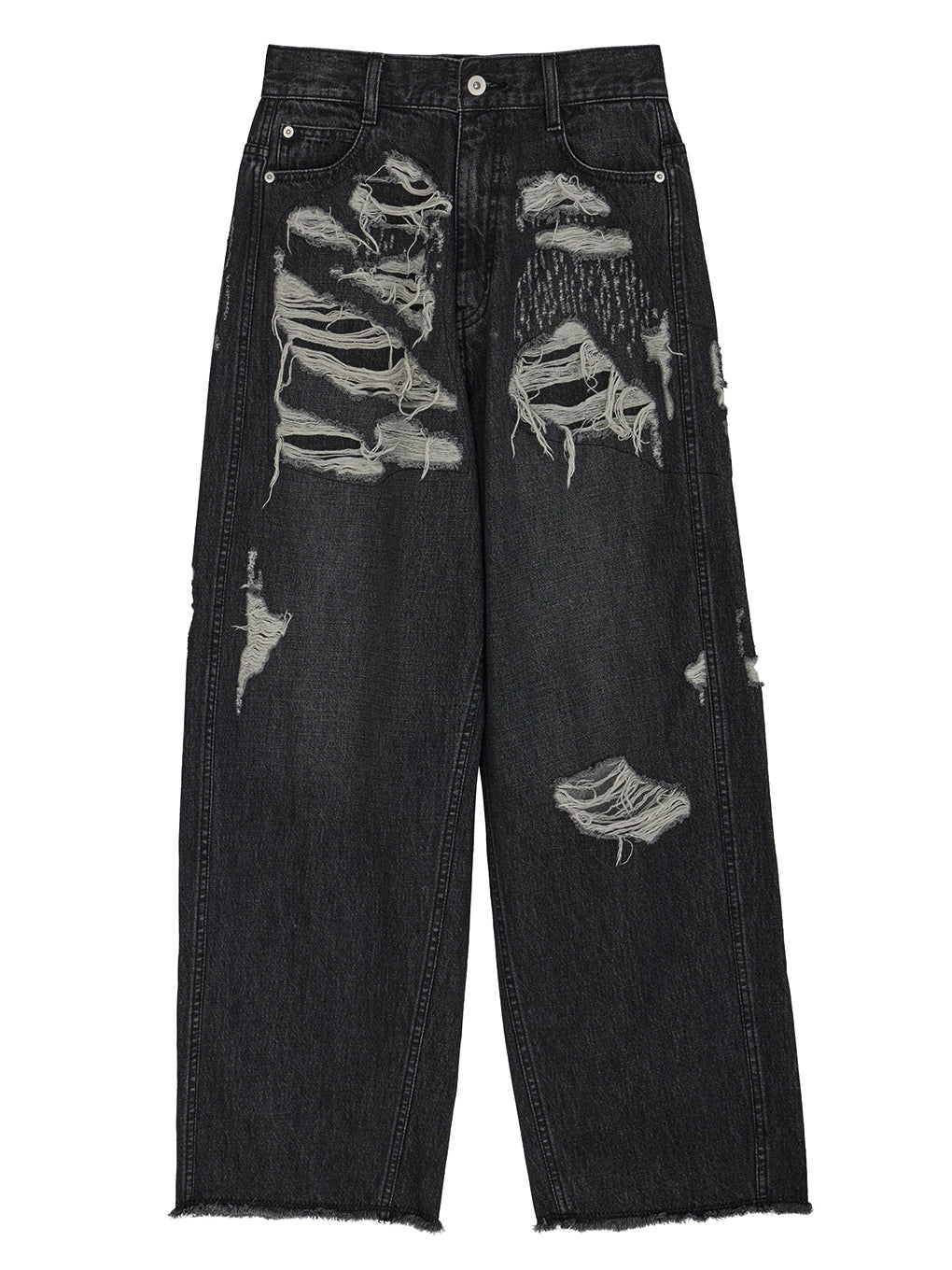 UND HARD DAMAGE LOOSE DENIM
