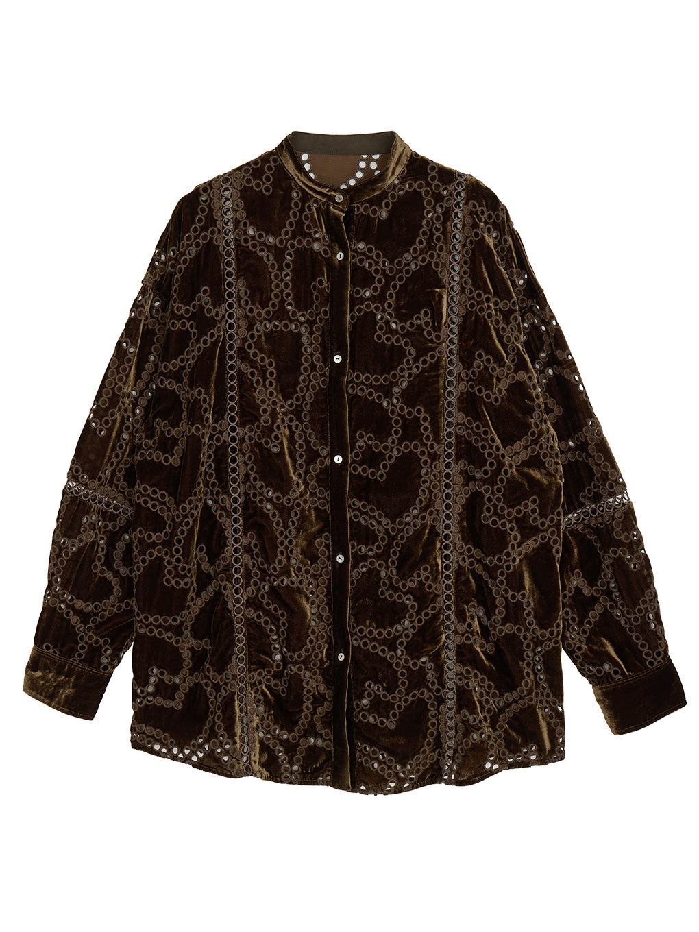 UND HEART EMBROIDERY OVER SHIRT