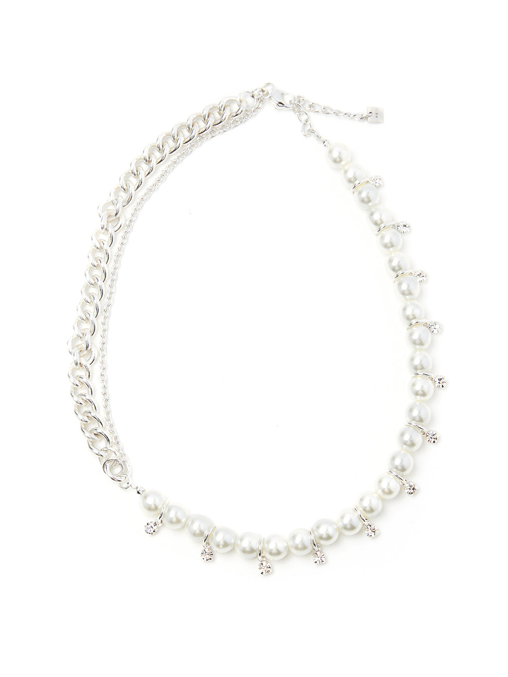 UND NICKEL FREE FAKE PEARL  DOCKING CHAIN NECKLACE
