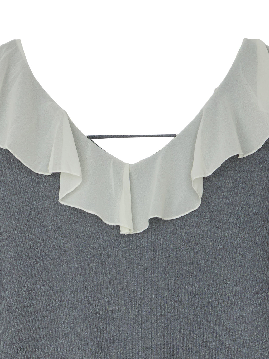 UND 2WAY RUFFLE COLLAR KNIT DRESS