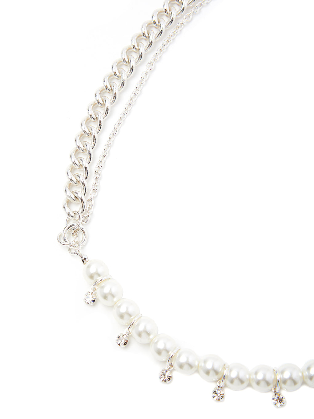 UND NICKEL FREE FAKE PEARL  DOCKING CHAIN NECKLACE