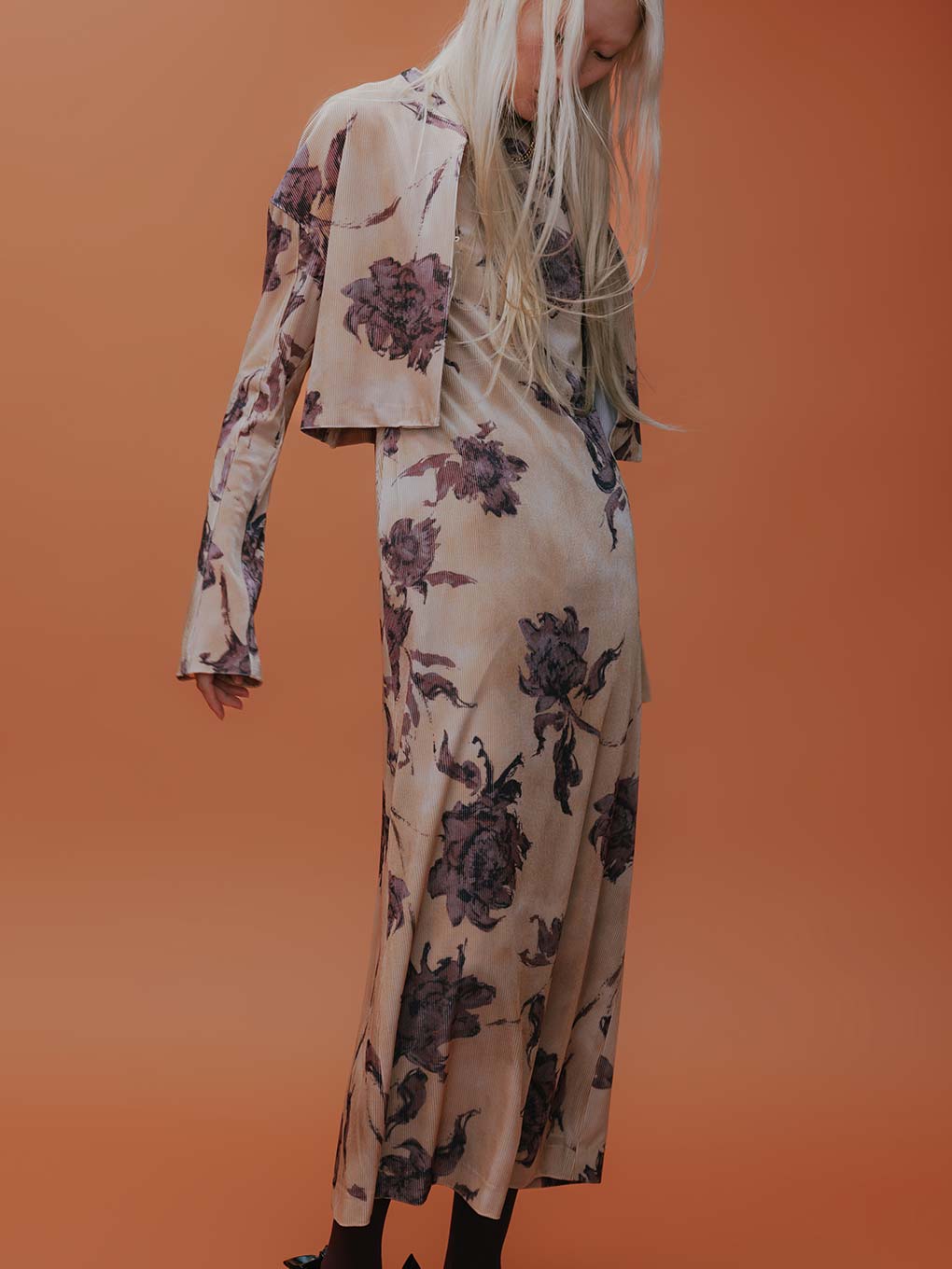 未使用★ DRY FLOWER VELOUR DRESS DRY FLOWER VELOUR DRESS