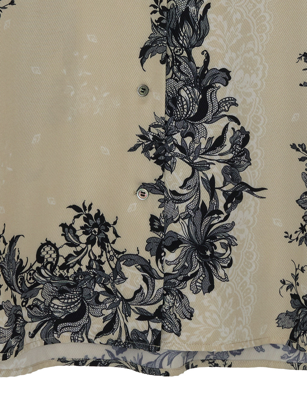 FLORAL LACE SCARF PRINT SHIRT