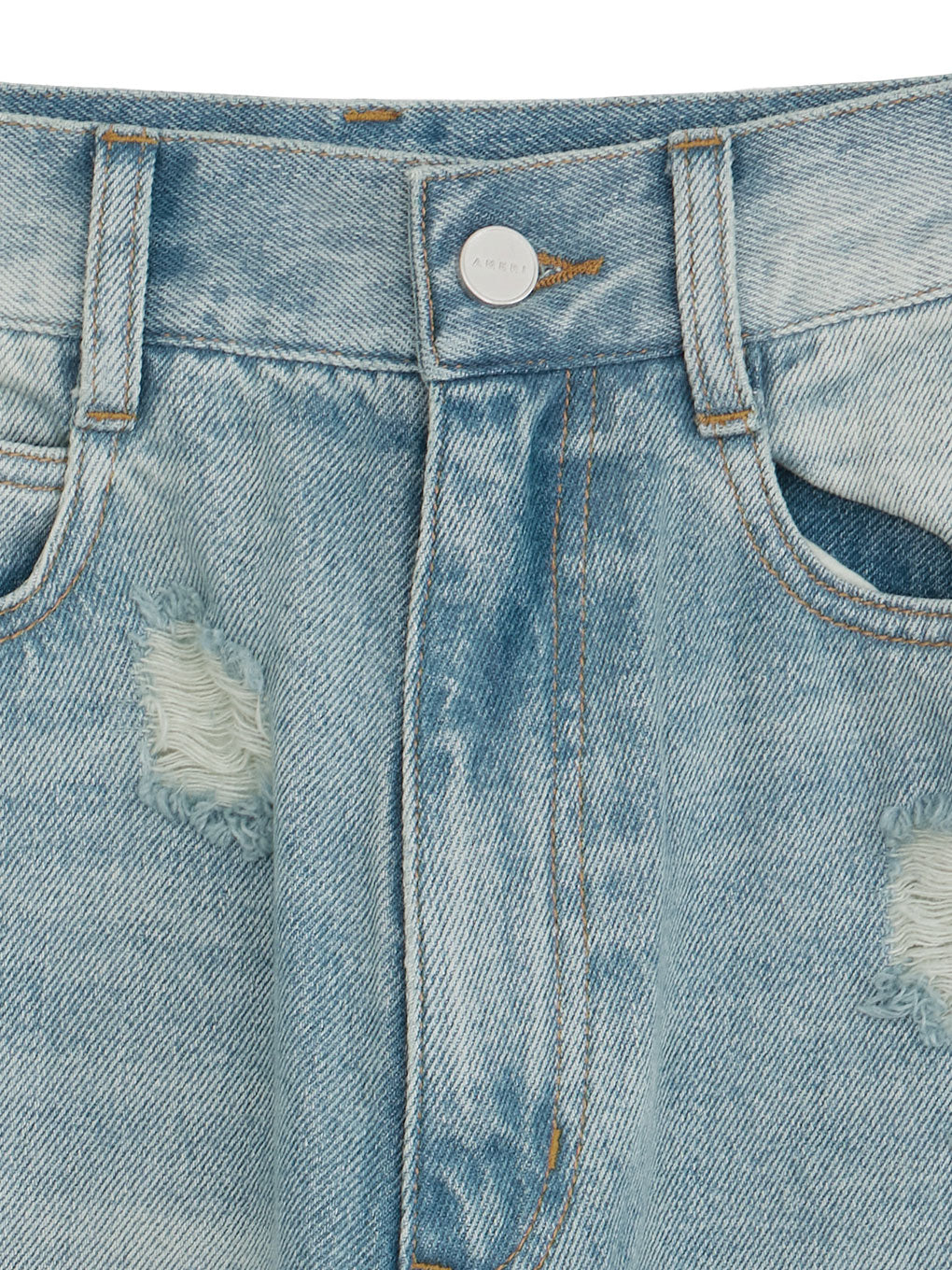 HEM FRINGE EGG DENIM PANTS