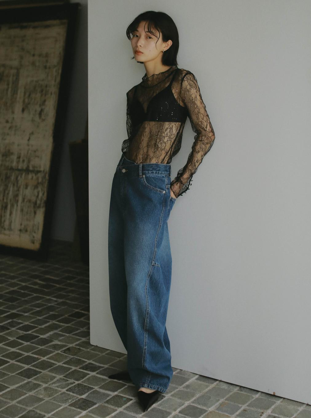 OVER WAIST SWITCHING DENIM