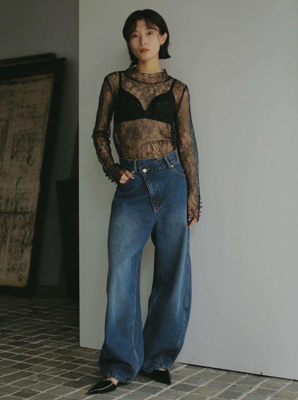 OVER WAIST SWITCHING DENIM