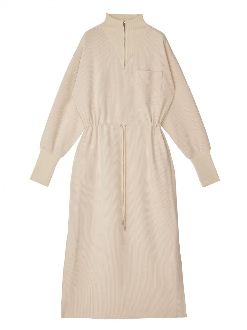 UND HALF ZIP SWEAT DRESS