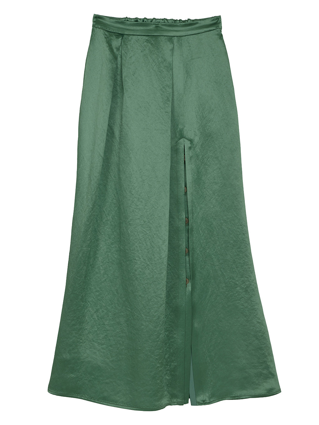 HEAVY SATIN ASYMMETRY TACK SKIRT