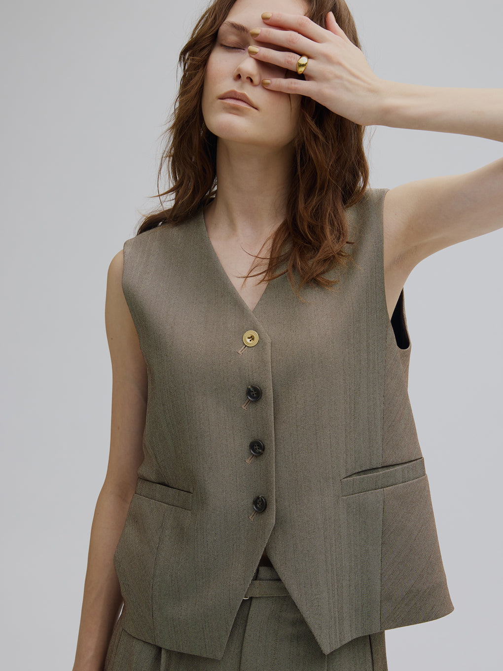 RANDOM HERRINGBONE VEST