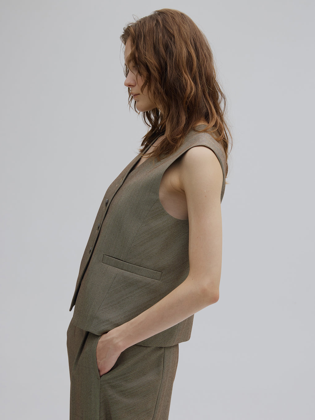 RANDOM HERRINGBONE VEST
