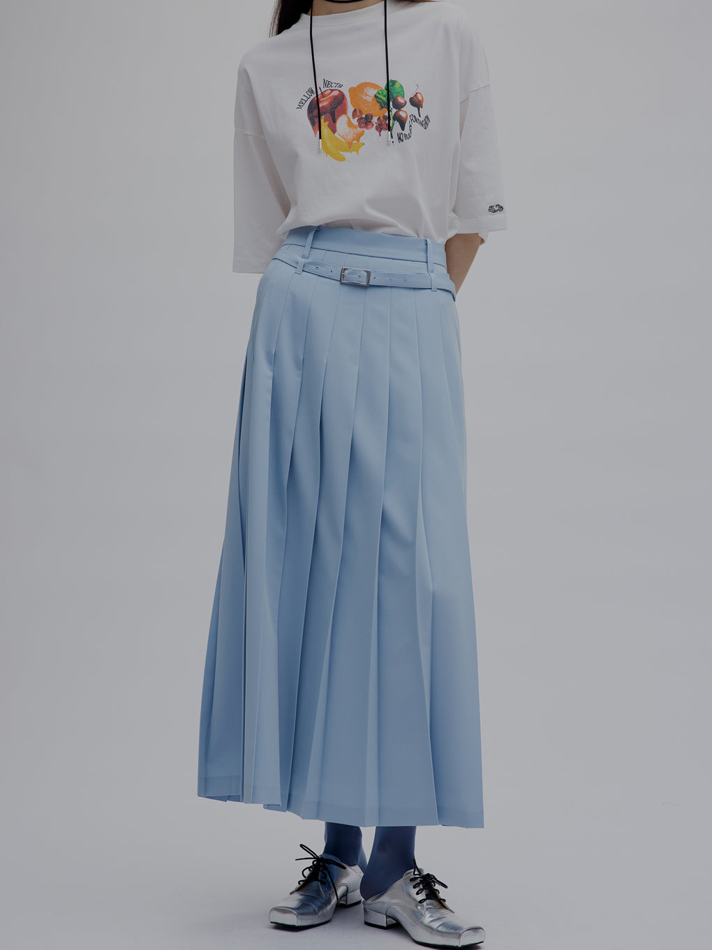 MEDI LOW BELT PLEATS SKIRT