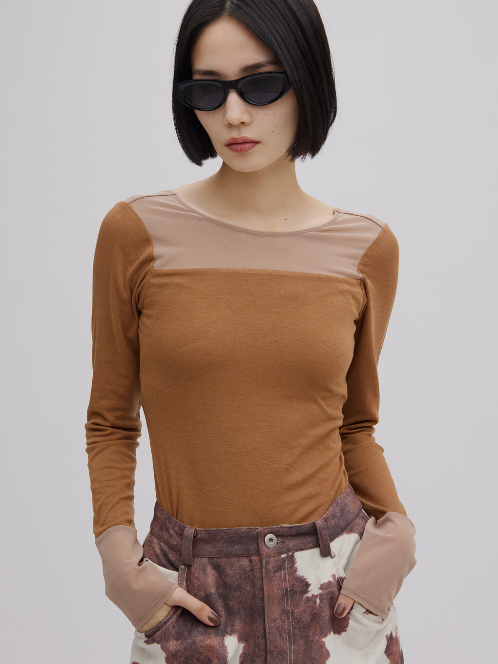 Mizuno×Ameri SHEER DOCKING LONG SLEEVE TOPS