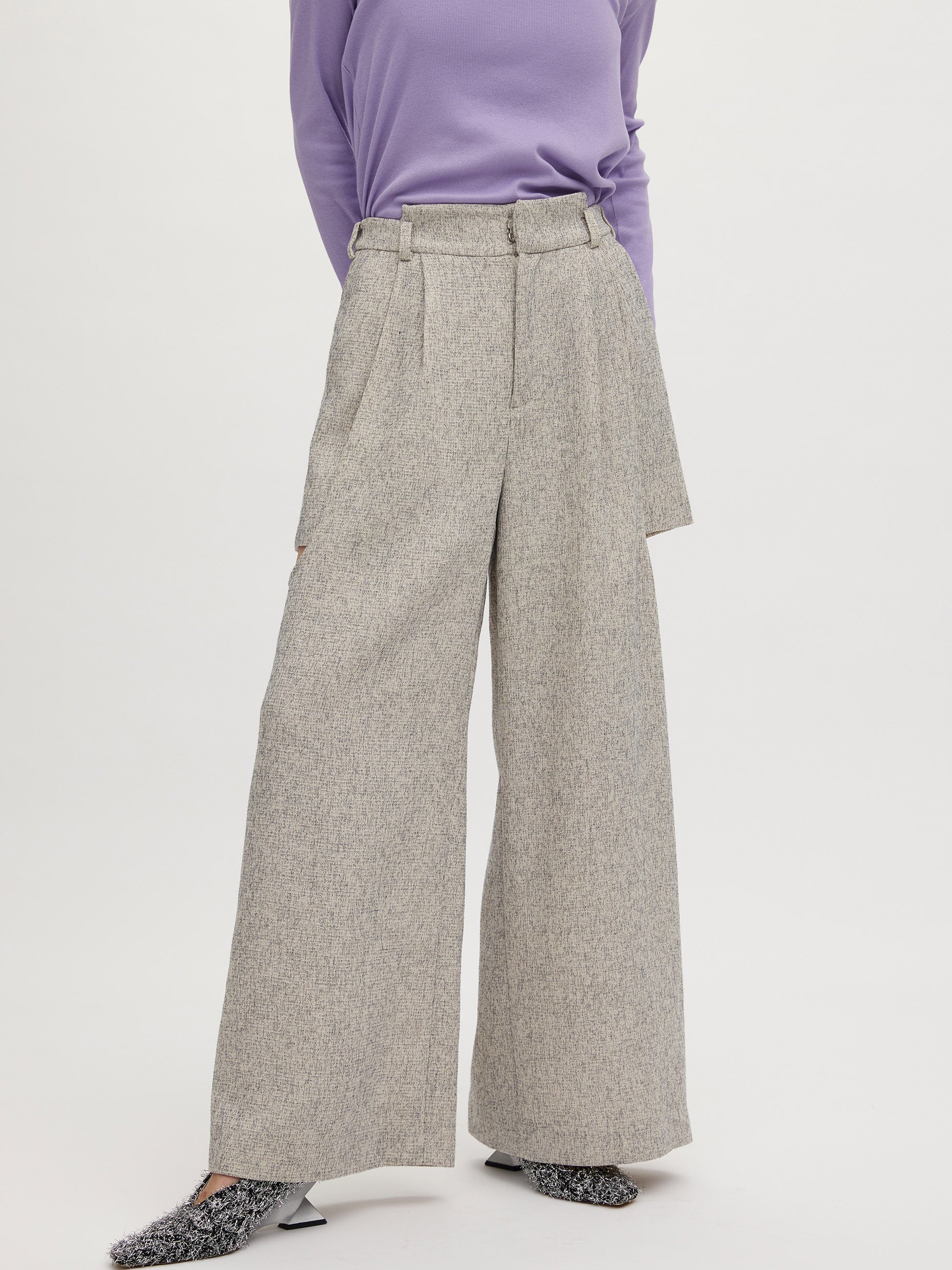 DEFORMATION SUMMER TWEED PANTS