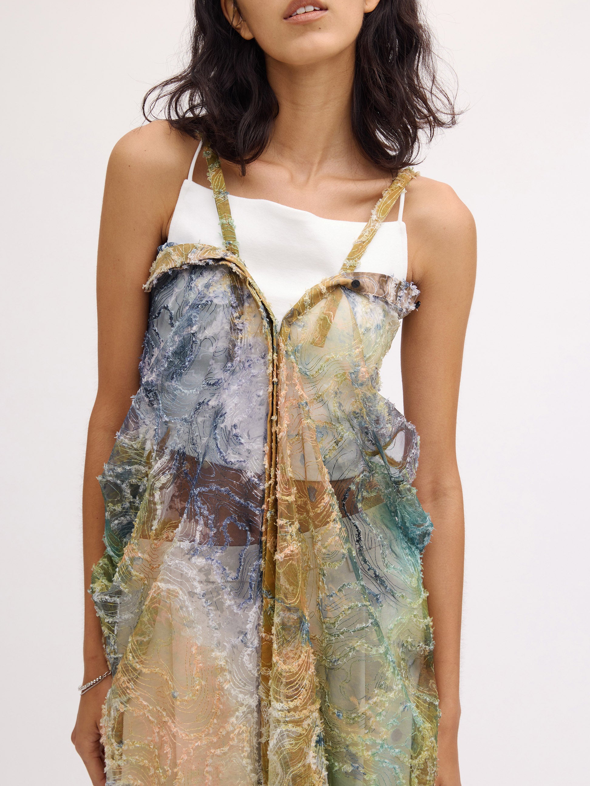 RIPPLE SHAGGY ART TRANSFORM DRESS