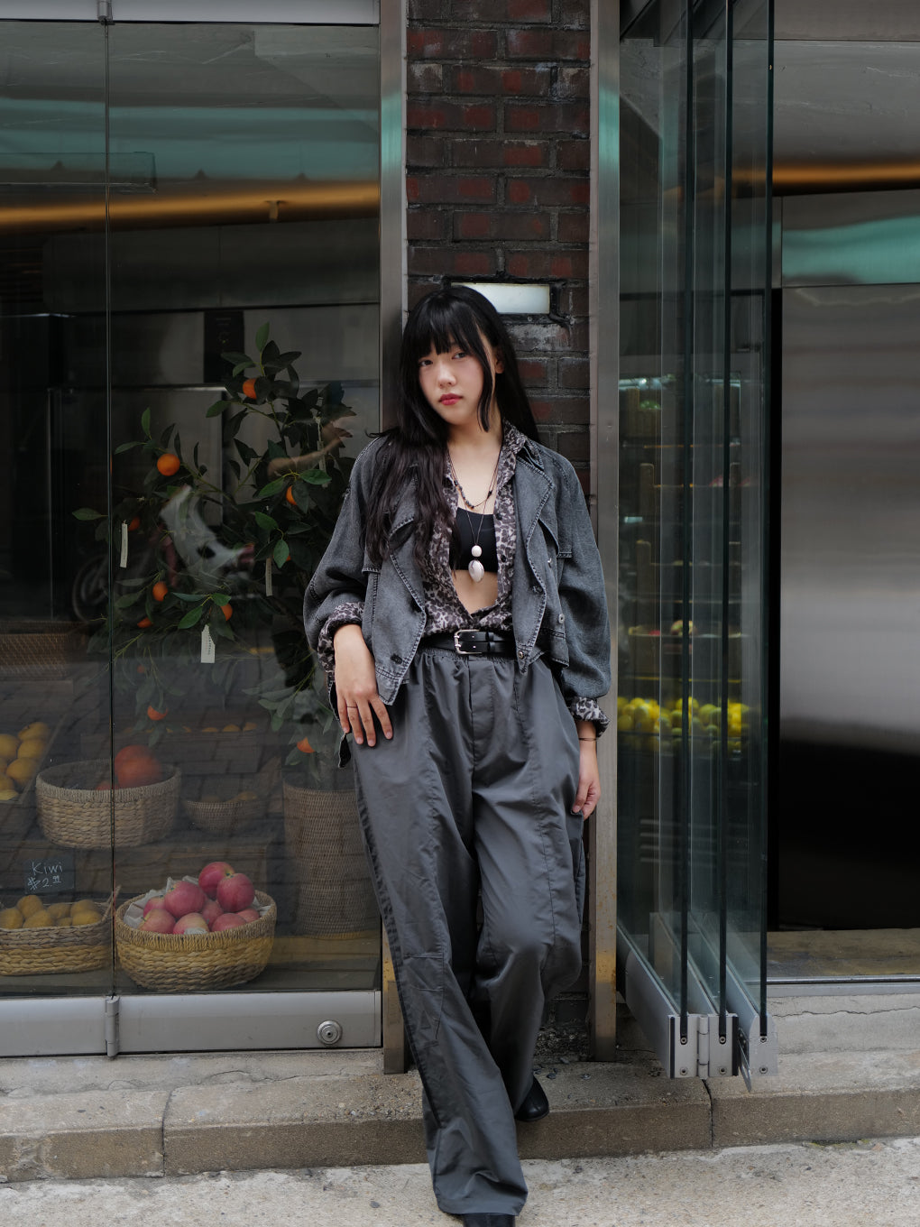 TENCEL DENIM SHORT TRENCH COAT
