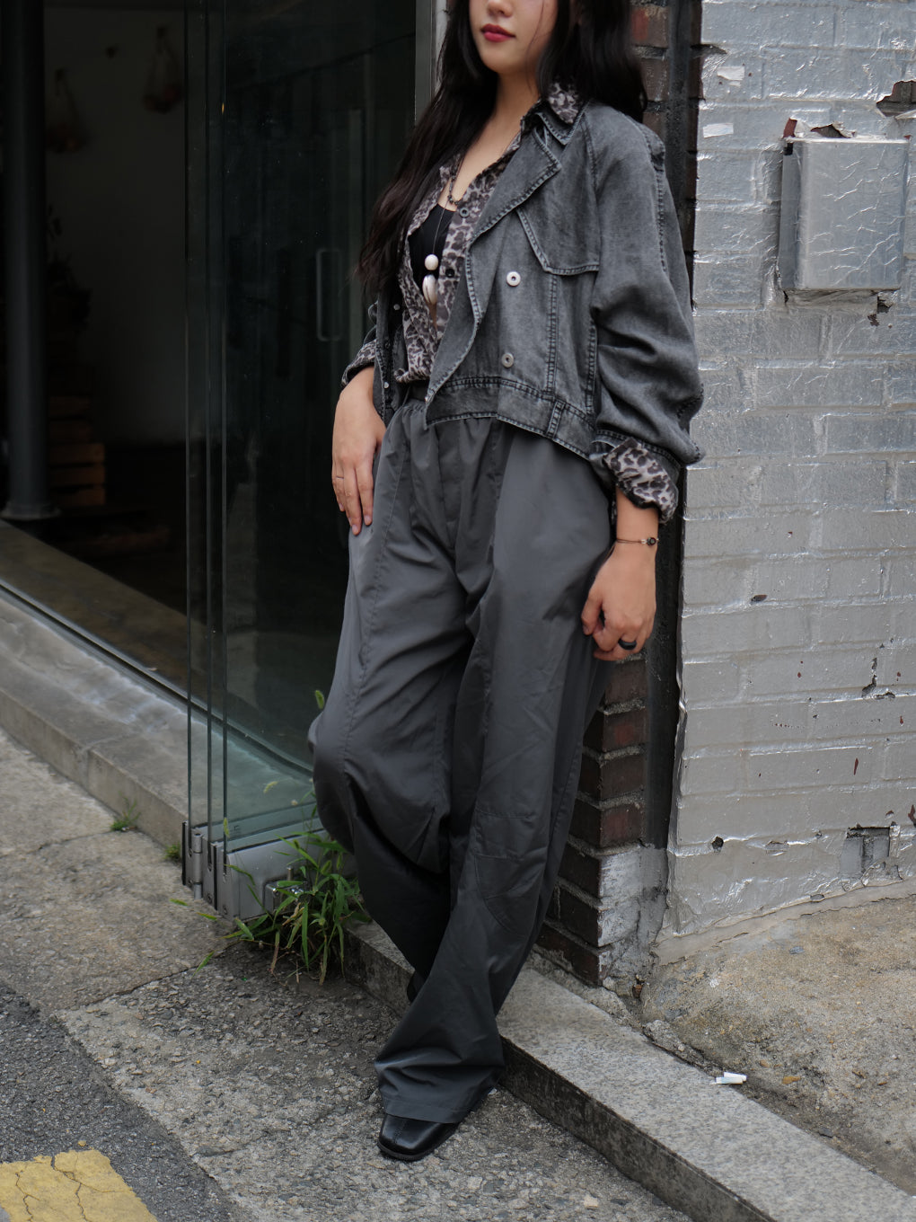 TENCEL DENIM SHORT TRENCH COAT