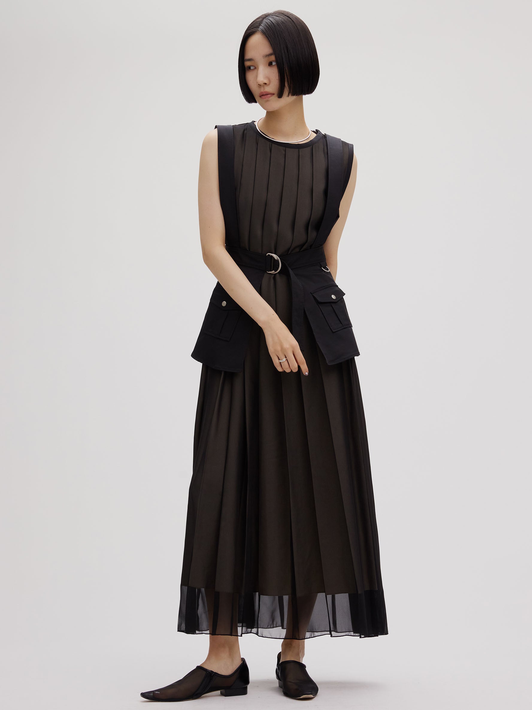 MEDI CORSET SET FULL PLEATS DRESS