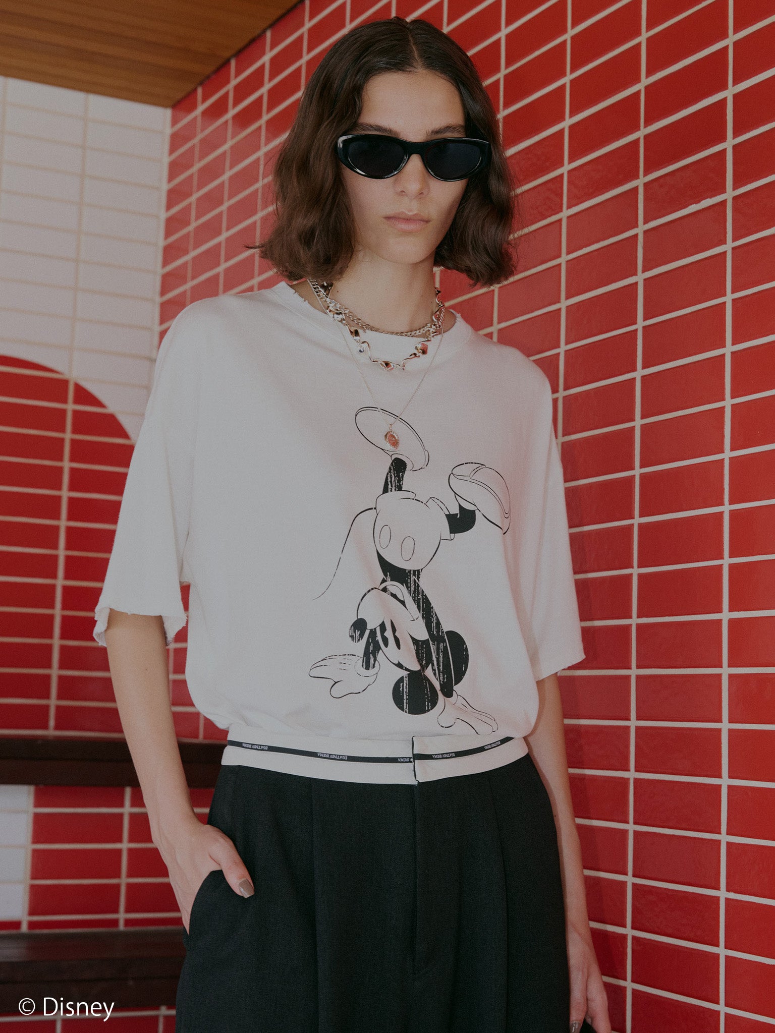 MICKEY AND MINNIE DESIGN BIG TEE