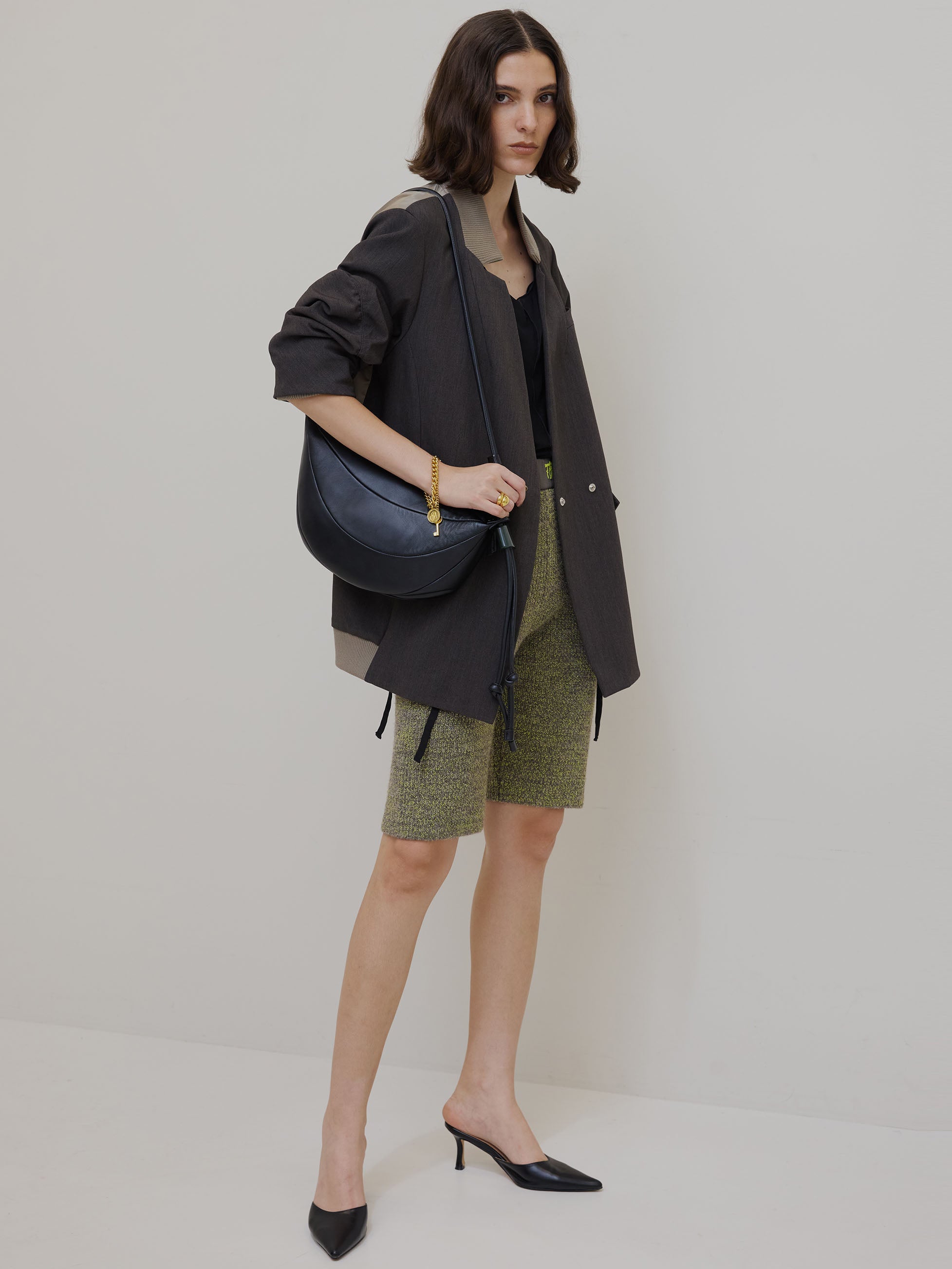 MILITARY DOCKING COLLARLESS JACKET