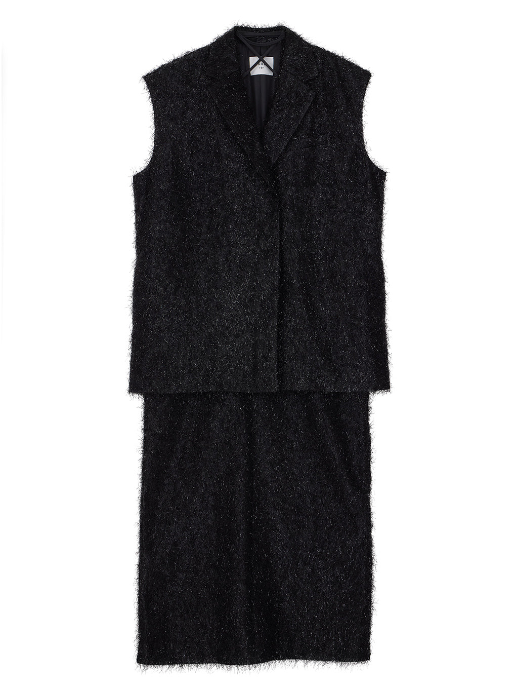 FLUFFY UTILITY VEST WITH DRESS