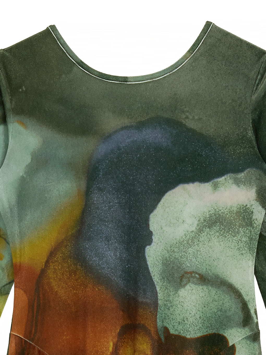 2WAY RUST INK ART VELOUR DRESS