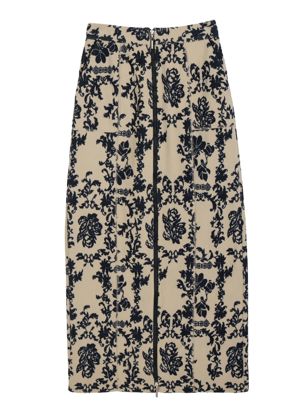 ZIP SLIT FLEECE SKIRT