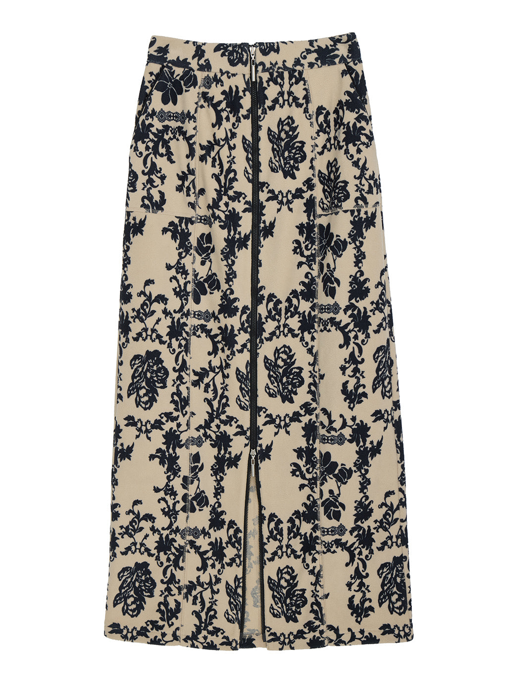 ZIP SLIT FLEECE SKIRT