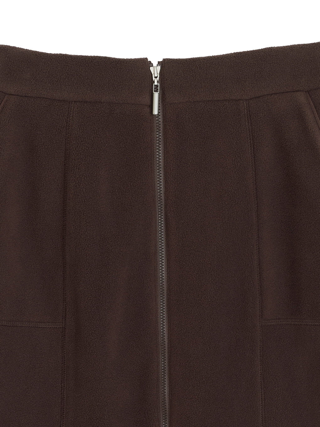 ZIP SLIT FLEECE SKIRT