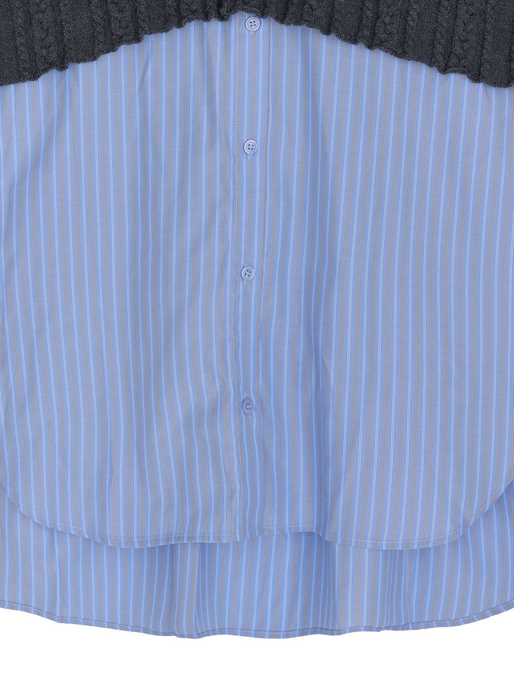 CABLE KNIT DOCKING SHIRT TOP