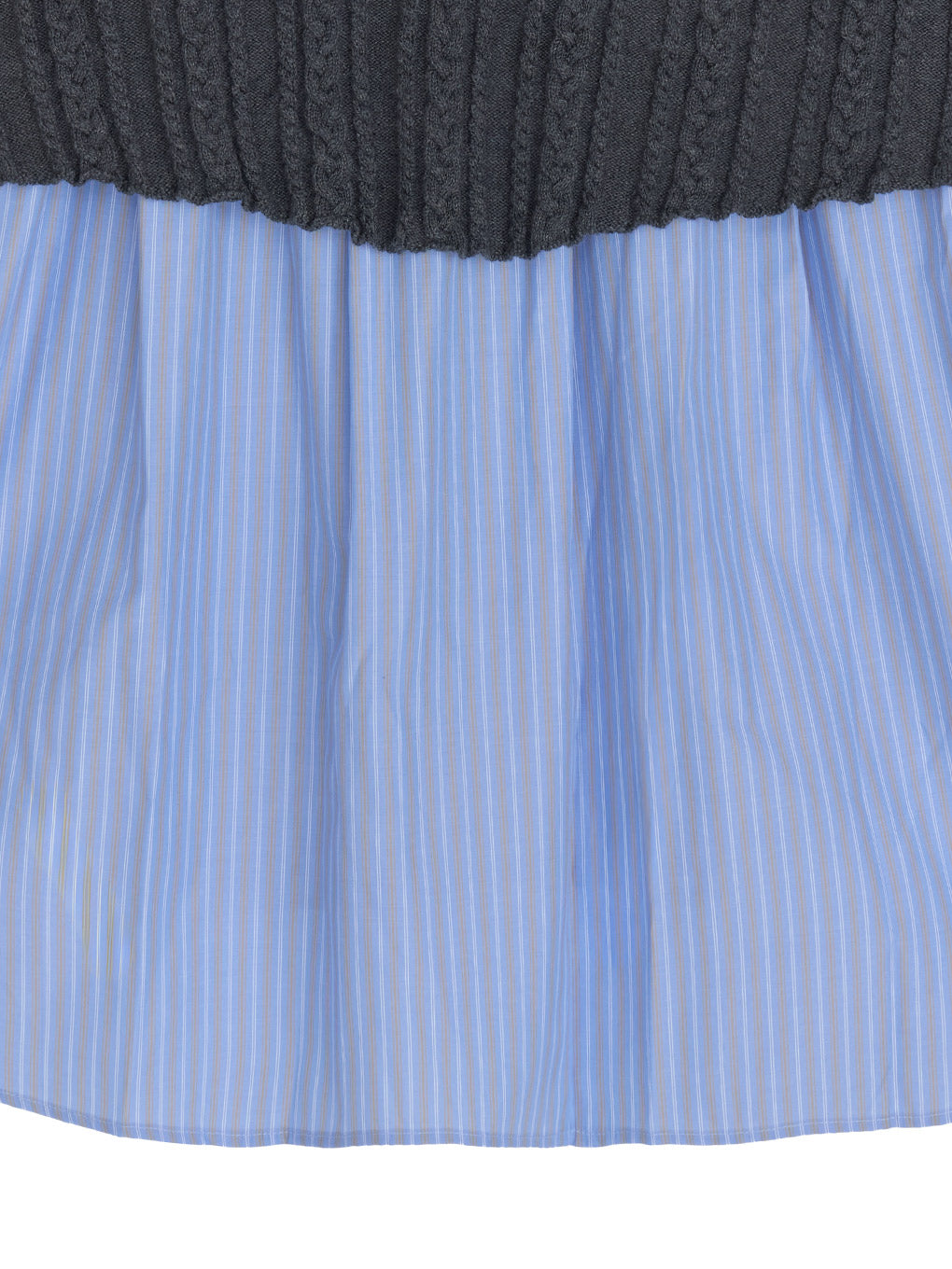 CABLE KNIT DOCKING SHIRT TOP